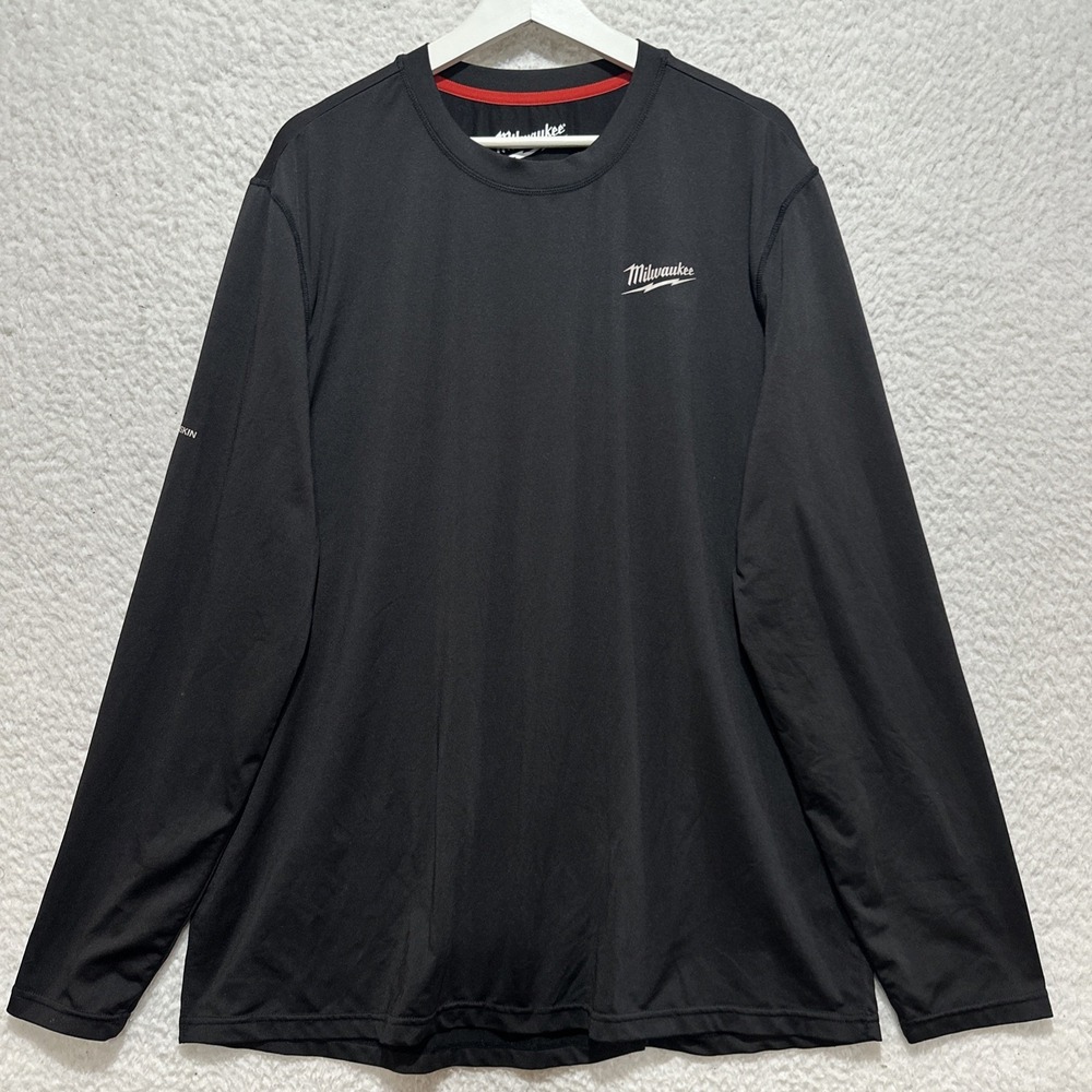 Milwaukee Workskin XL Long Sleeve Crew Neck Black Midweight Base Layer Tee Shirt